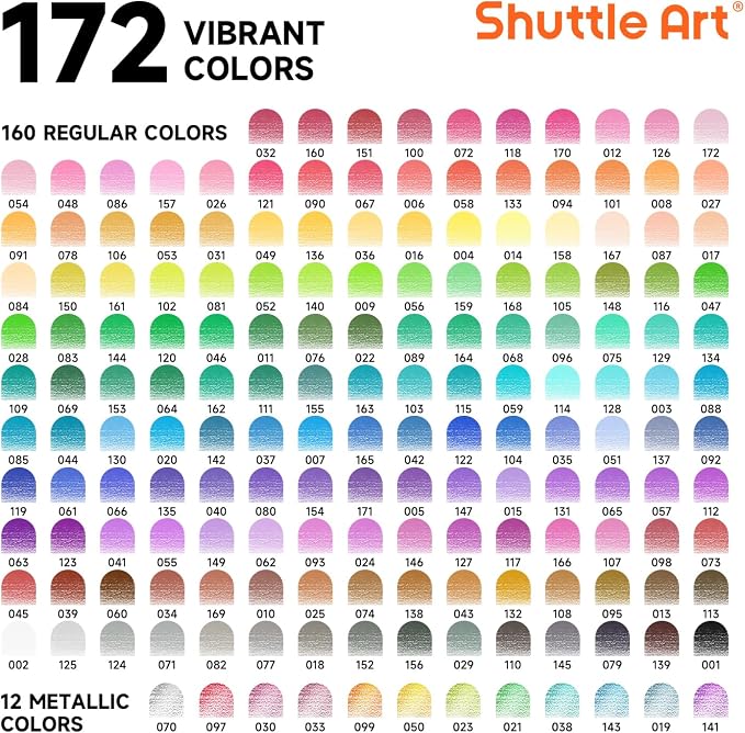 Shuttle Art 172 Colored Pencils - Image 3