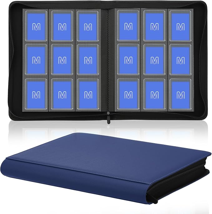 Toploader Binder, Trading Card Binder Storage Hold up 288 Cards 9-Pocket Top by MOSLA