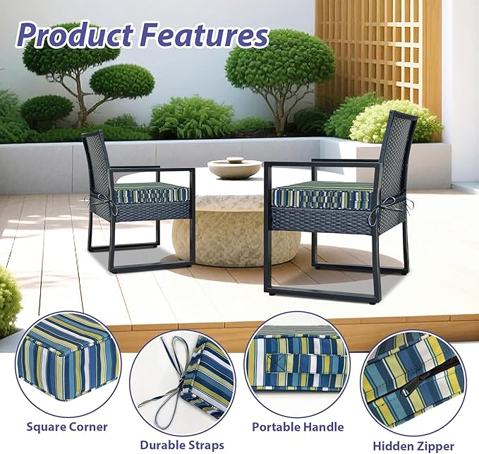 IPYNBAP Outdoor Chair Cushions Set of 4 -Waterproof Outdoor Seat Cushions - Image 5