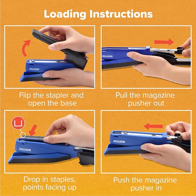 Bostitch Office InPower Spring-Powered Desktop Stapler, 20 Sheet Capcity - Image 8