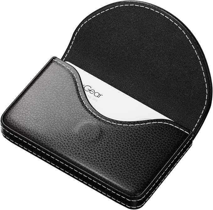 MaxGear Business Card Holder Case, PU Leather Business Card Case, Portable by MaxGear