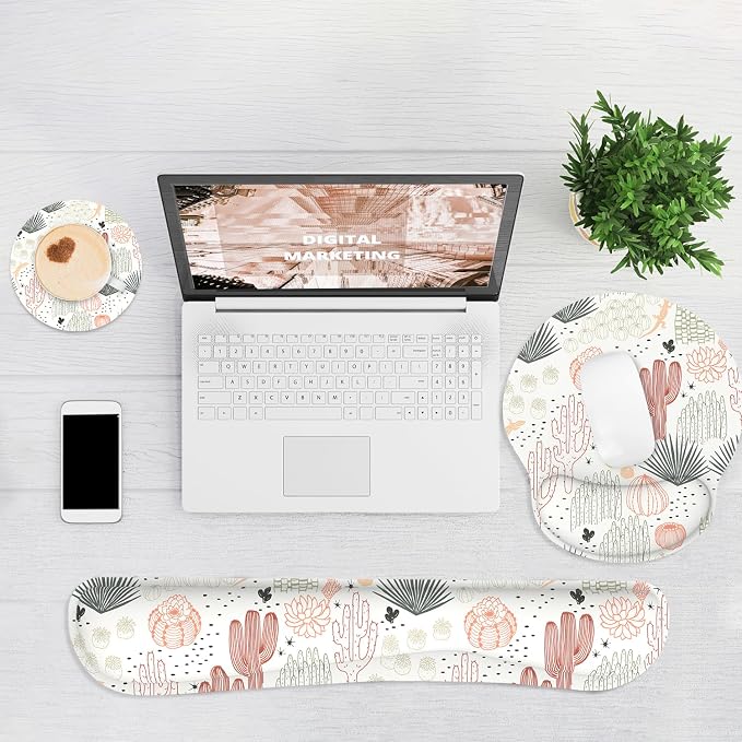 Ergonomic Mouse Pad with Wrist Rest and Keyboard Wrist Rest, Mousepad and Wrist - Image 6