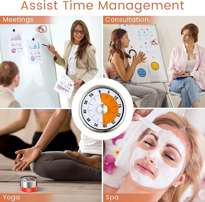 6 Pcs 60 Minute Visual Kitchen Timer Small Classroom Timers - Image 7