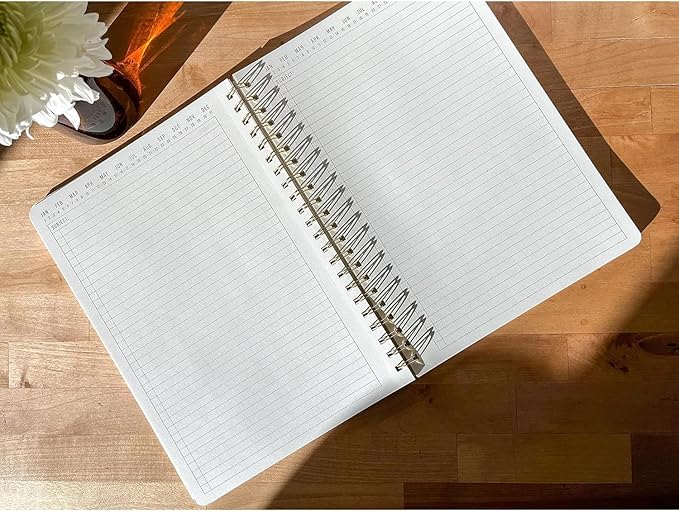 DesignWorks Ink Textured Paper Twin Wire Notebook, Daily Planner & Soft Cover - Image 2