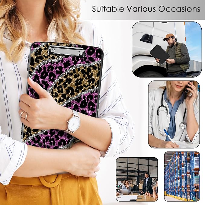 Clipboard with Storage, Office Supplies Nursing Clipboards Folder with Pen - Image 4