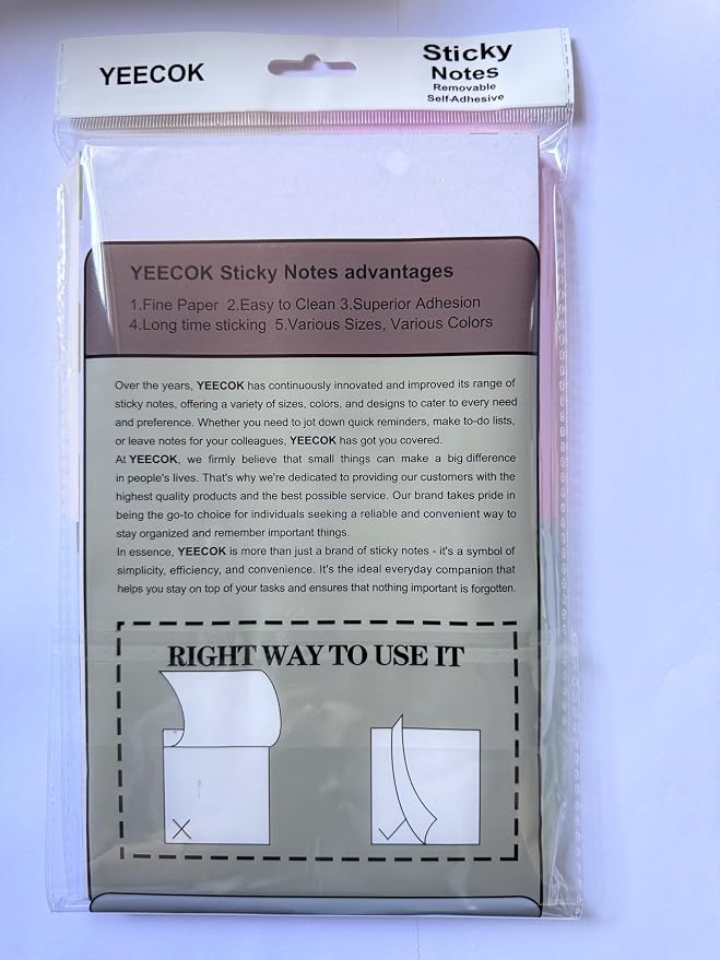 8 Pads Lined Sticky Notes 3x5 in Post, 8 Colors Self Sticky Notes Pad Its - Image 5