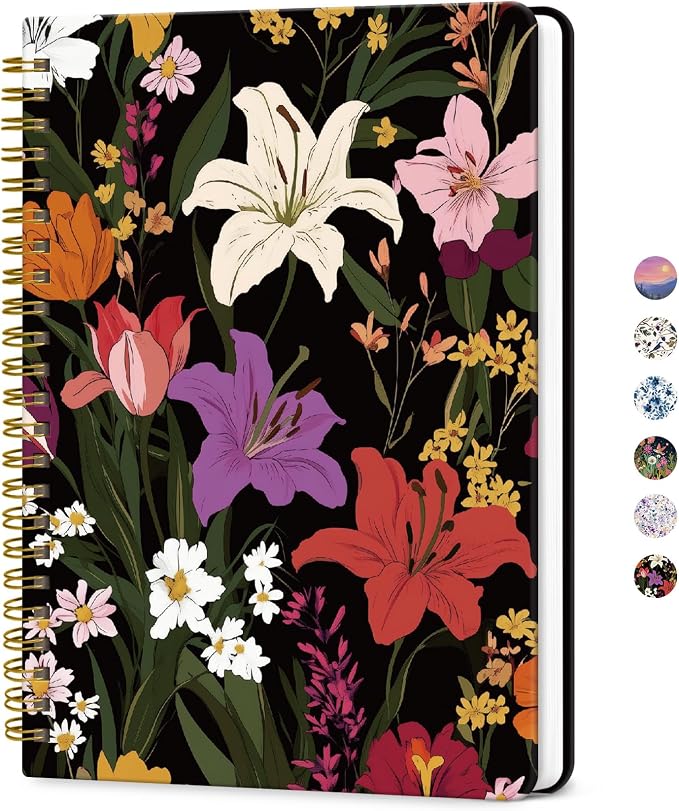 ZOTIA Lined Spiral Journal for Women, A5 Pretty Hardcover Notebook for Work by Zotia