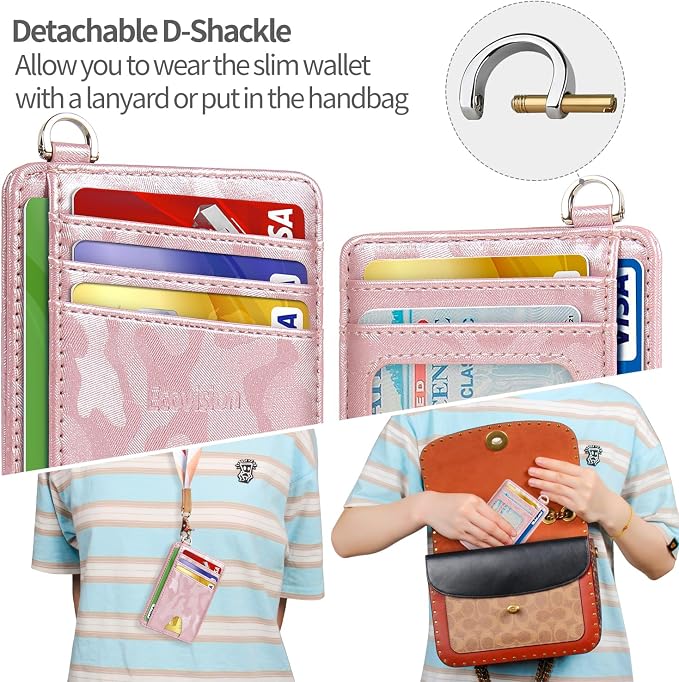 Slim Minimalist Front Pocket Wallet, RFID Blocking Credit Card Holder Wallet - Image 3