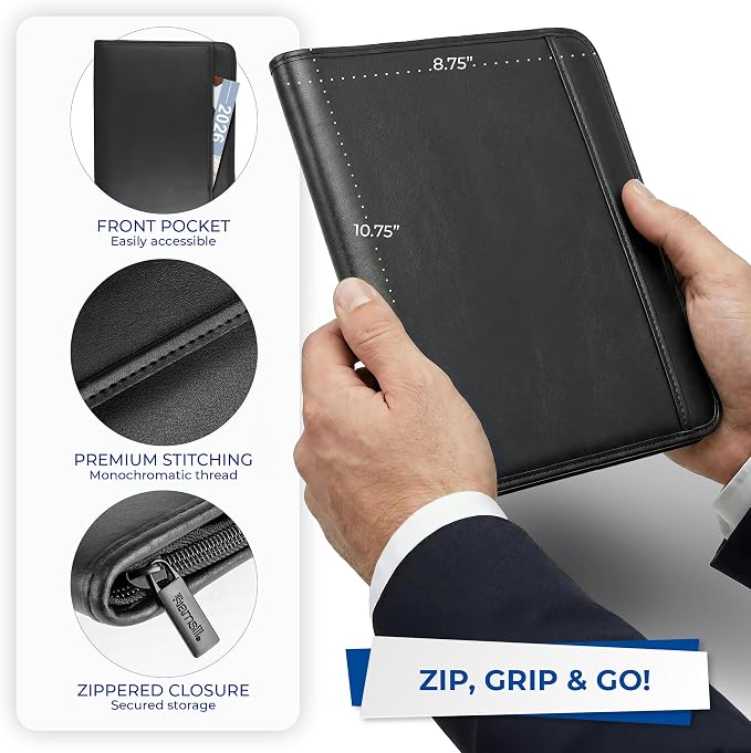 Samsill Professional Padfolio, Faux Leather Junior Portfolio - Image 4