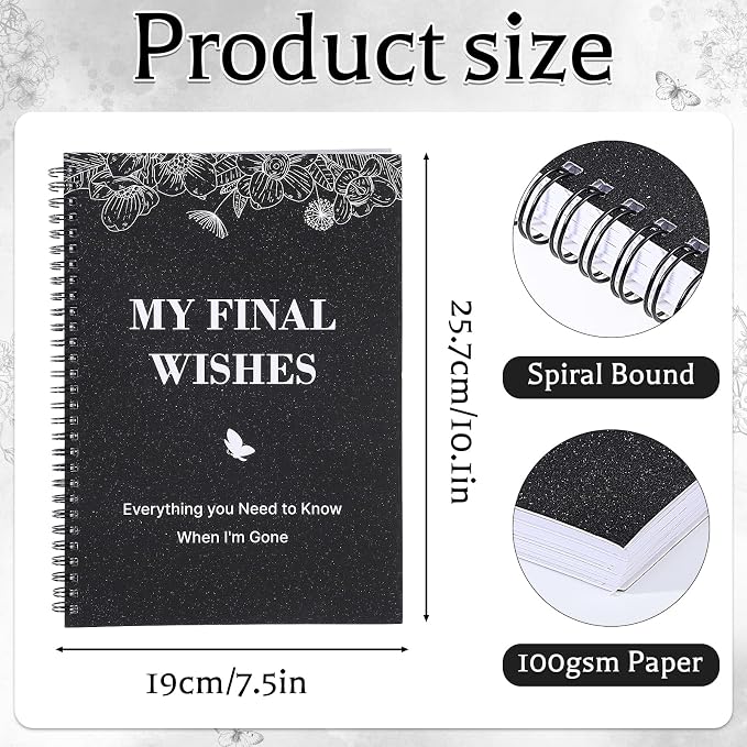 My Final Wishes, End of Life Planner Death Spiral Estate Planner Organizer - Image 2