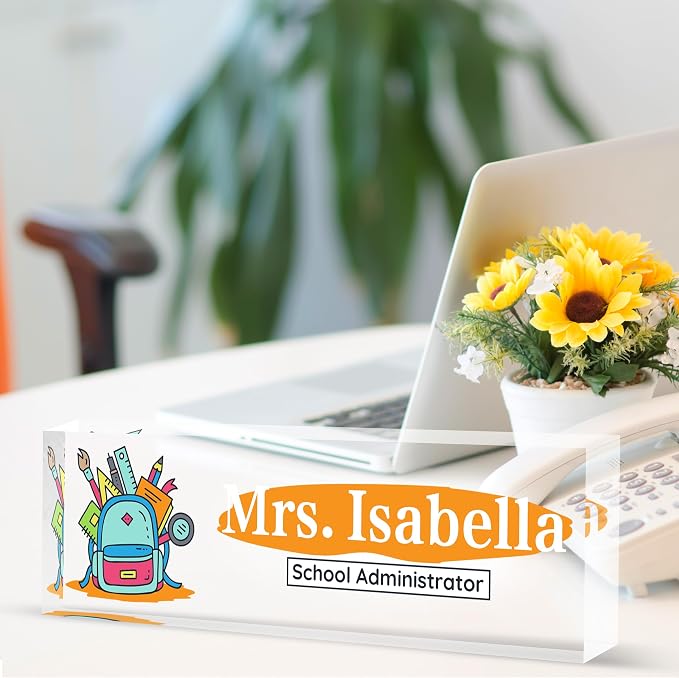 Custom Desk Name Plate Personalized, Acrylic Name Plates - Image 3