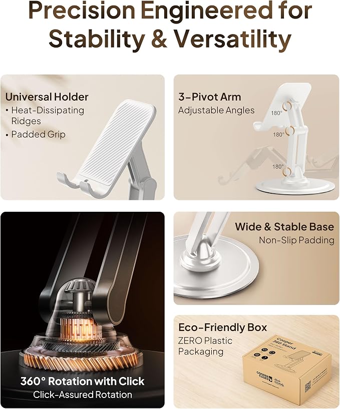 COOPER 360° Stand, Rotating Cell Phone Stand - Image 3