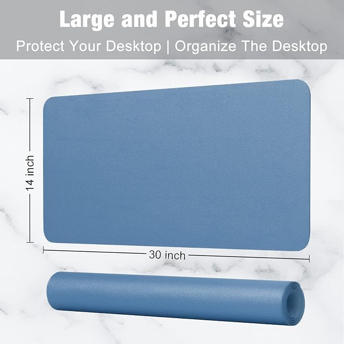 Hsurbtra Desk Pad, XL Extended Mouse Pad, Waterproof Desktop Blotter Protector - Image 3