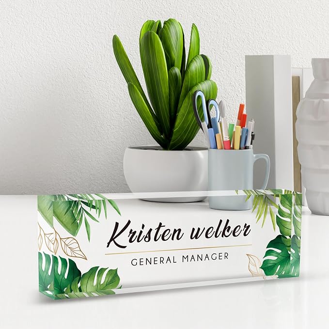 Name Plate for Desk, Desk Name Plate Personalized Office Desk Decor for Women - Image 7