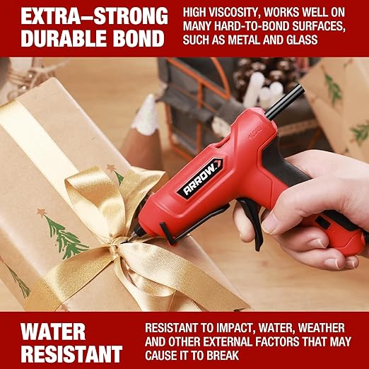 Arrow Mini Hot Glue Sticks, 200 Pack Black Glue Gun Sticks, 4" and 5/16'' Diameter High Viscosity All-Purpose Gun Stick for DIY Art, Craft General Repairs, Festival Home Decoration-DeskLoop Office