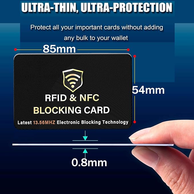 SaiTech IT 4 Pack RFID Blocking Card, One Card Protects Entire Wallet Purse - Image 2