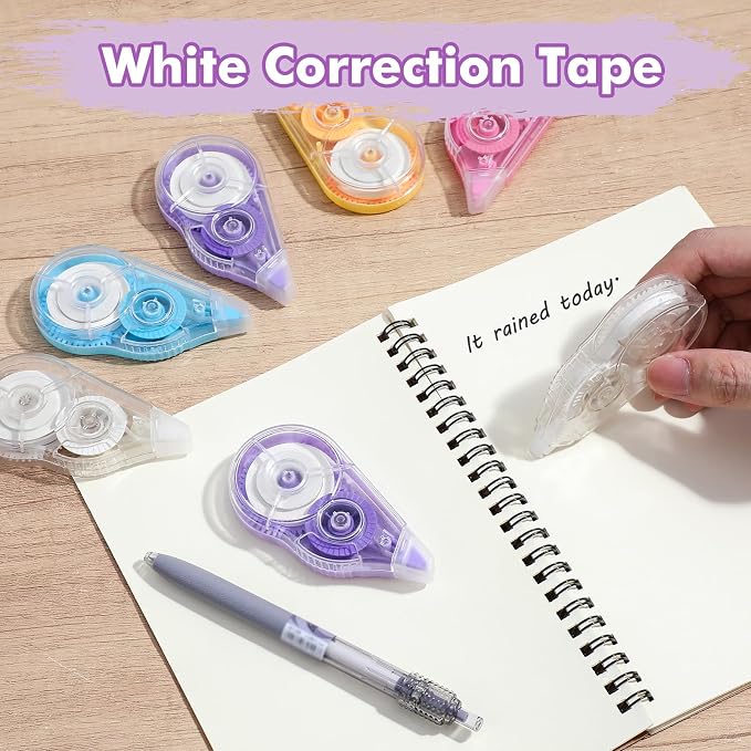 50 Pack White Correction Tape Bulk, 39 Feet Cream Correction Tapes Roller - Image 6
