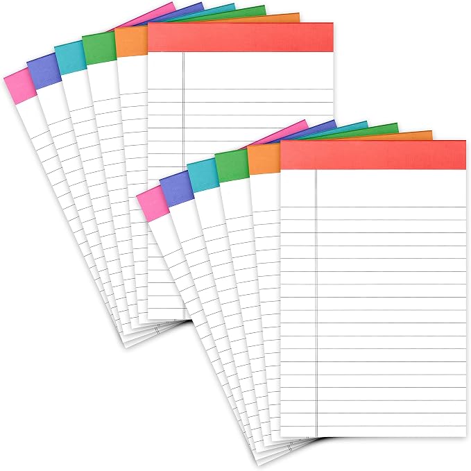 PAPERAGE Lined Legal Pads, 12 Pack Note Pads, 50 Sheets Each, Wide/Legal Ruled by PAPERAGE