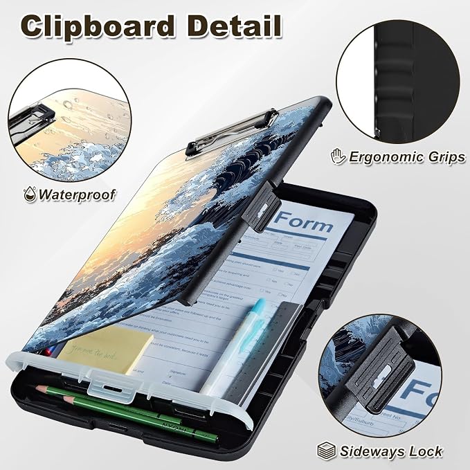 Clipboard with Storage, Nursing Clip Board 8.5 x 11 Storage Organization Box - Image 5