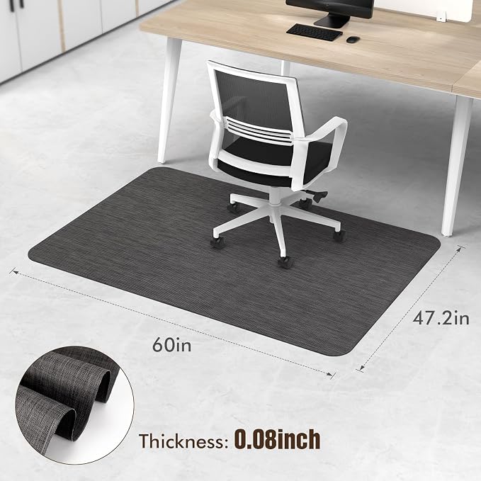 Blvornl Office Chair Mat for Hardwood Floor and Low Pile Carpet, 47.2"x 60" - Image 2
