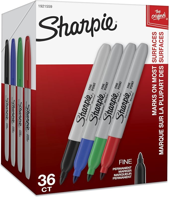 Sharpie Permanent Markers, Fine Point by Unknown