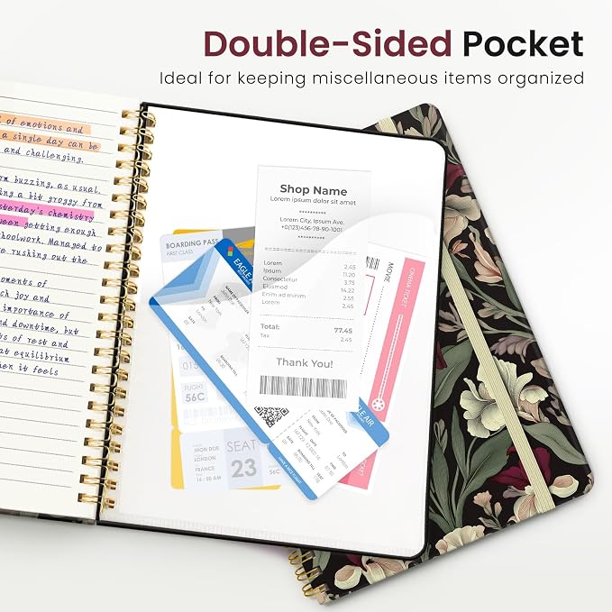 ZOTIA Lined Spiral Journal for Women, A5 Hardcover Cute Notebook for Work & - Image 5