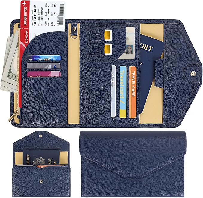 ZOPPEN Mulit-purpose Rfid Blocking Passport Holder Travel Wallet Passport and - Image 3