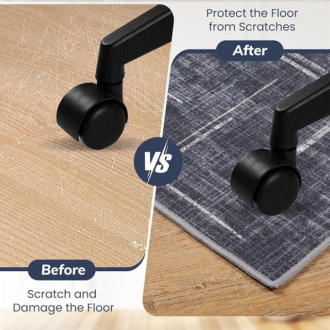 Office Chair Mat for Hardwood Floor&Tile Floor, Under Desk Rug for Rolling - Image 4