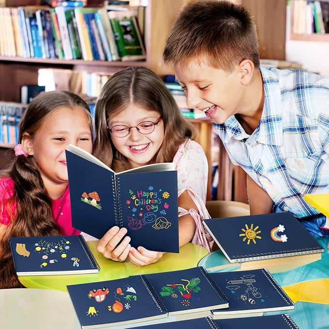 Yahenda 18 Pcs Spiral Notebook Bulk A5 Journal Lined 8.3'' x 5.5'' Writing Composition Paper Small Notepad Subject Notebook for Students Office Business Back to School Supplies (Deep Blue)-DeskLoop Office