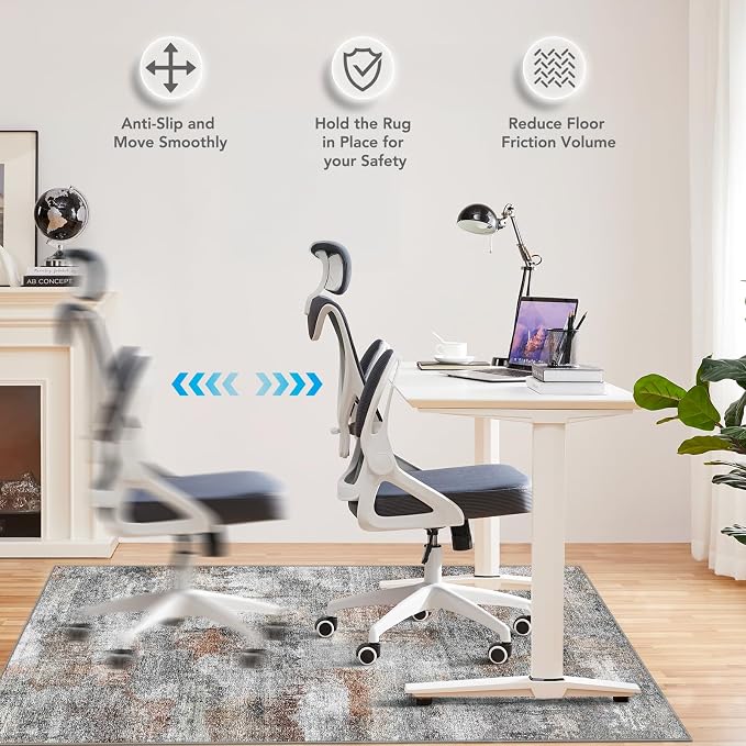 Office Chair Mat for Hardwood Floor&Tile Floor, Under Desk Rug for Rolling - Image 5