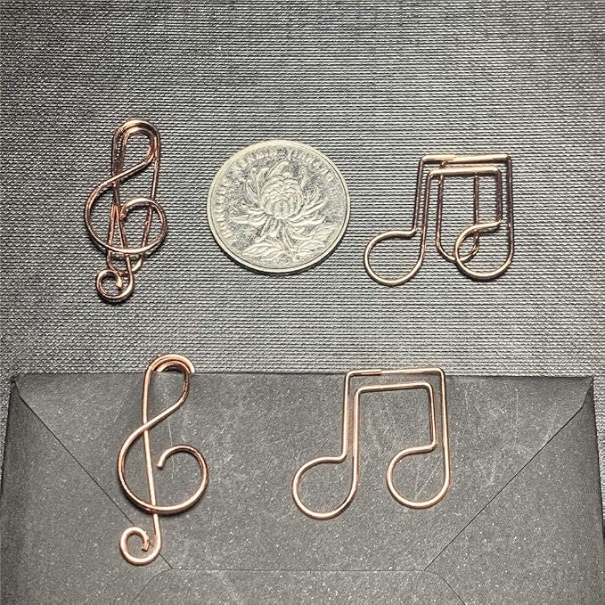 OWLFAVO Clef and Note Shape 40pcs Paper Clips - Image 6
