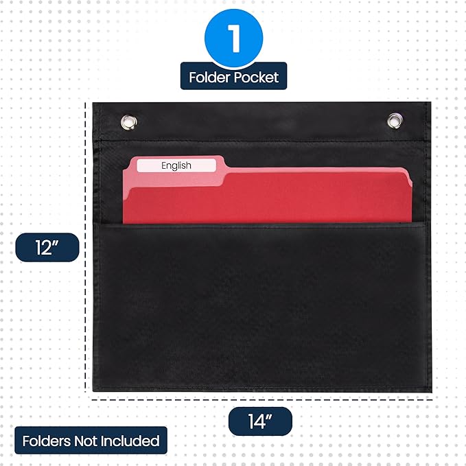 Essex Wares - 1 Pocket File Pocket Chart, and More - Wall Folder Organizer - - Image 2