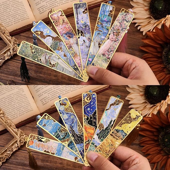 12 Pieces Metal Bookmarks with Tassel - Image 6
