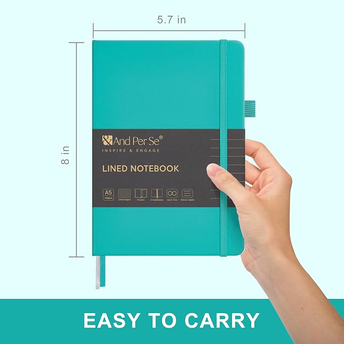 &And Per Se Lined Notebooks 3-Pack Gift Set, A5 Hardcover Journals, 160 Pages - Image 2