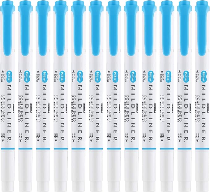 Zebra Pen Mildliner Dual-Tip Highlighters, Broad and Fine Tips, No Bleed - Image 3