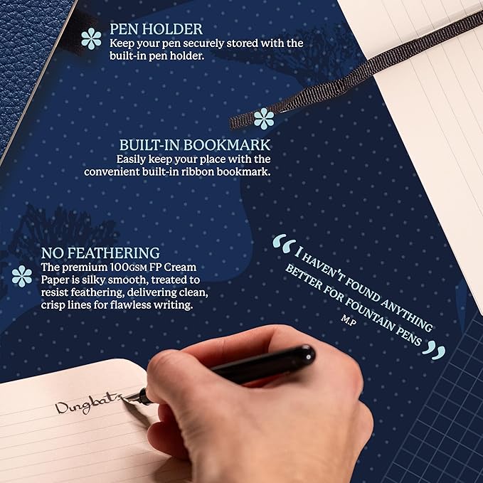 Dingbats A5 Wildlife Dotted Notebook Journal - Premium Vegan Leather Softcover Executive Journal for Women & Men - Work, Note Taking, Writing & Travel-DeskLoop Office