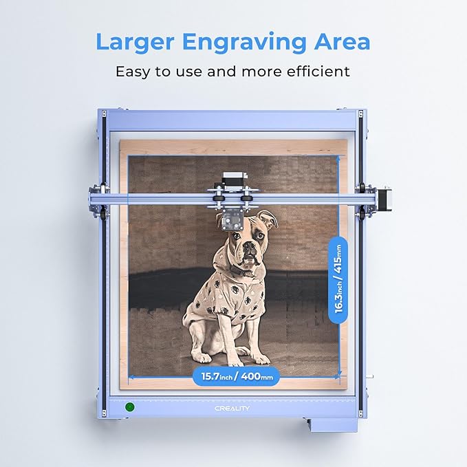 CREALITY FALCON 7500mW Laser Engraver, Laser Engraver and Cutter Machine for Beginners, Wood, Metal, DIY, Active Stop, Compresed Spot 0.06mm, 15.7"*16.3" Workspace-DeskLoop Office