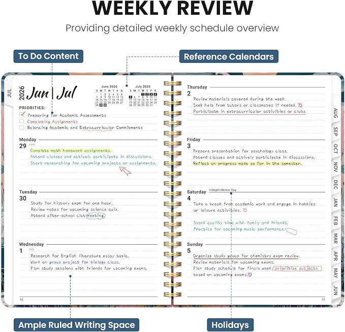 Planner 2026-2027, Monthly and Weekly Academic Planner July 2026 - Image 3