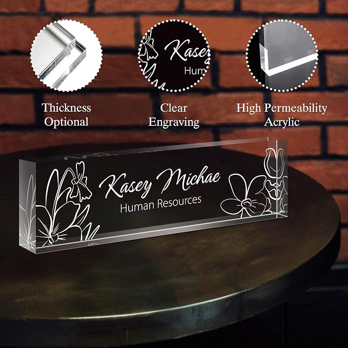 Gowelly Office Engraved Acrylic Name Plate - Image 6