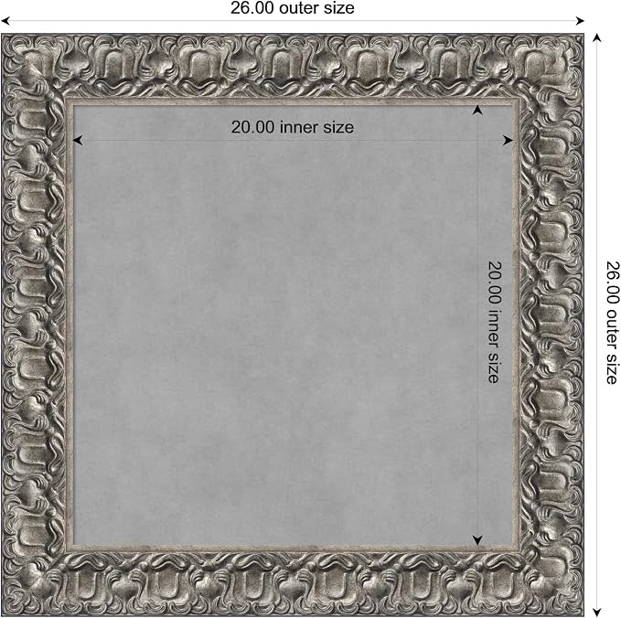 Amanti Art Silver Framed Magnetic Board 26x26 Medium Vision Board - Image 3