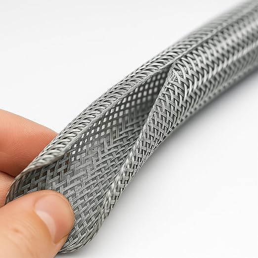 Electriduct 1/4" Hook Self Closing Sleeve Braid Wrap Around Sleeving Flame - Image 2