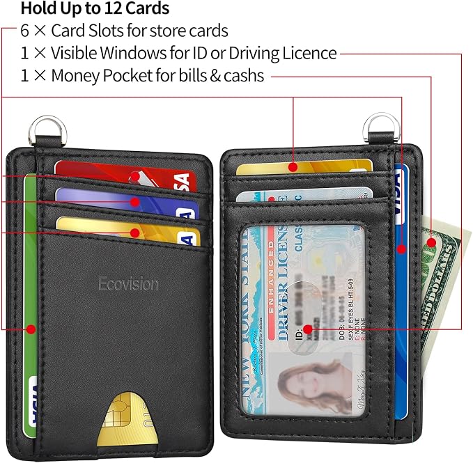 Slim Minimalist Front Pocket Wallet, RFID Blocking Credit Card Holder Wallet - Image 5