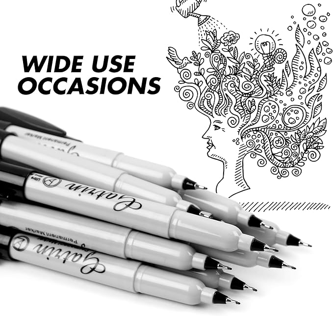 Ultra Fine Point Black Permanent Markers, 36 Pack Ultra Fine Point Black Permanent Marker set, Works on paper, Plastic, Stone, Glass, Metal-DeskLoop Office