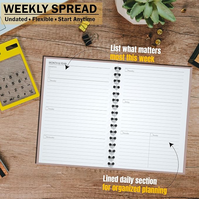 Undated Monthly and Weekly Planner - Image 2