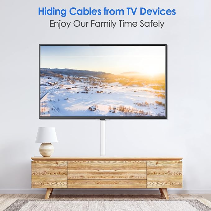Yecaye 125in Cord Hider, Large Cord Covers - Image 7