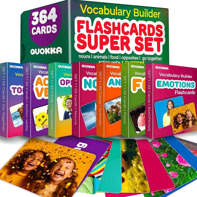 QUOKKA 364 Flash Cards for Kids Adults by QUOKKA