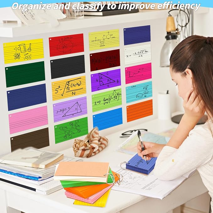 2000 PCS Colored Index Cards 3x5 In Flash Cards - Image 5