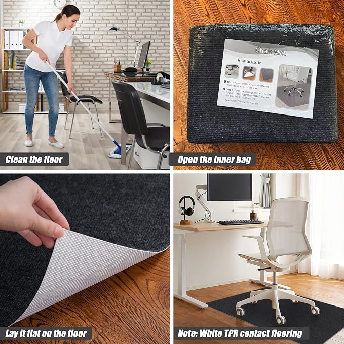 Sycoodeal Office Chair Mat for Hardwood Floor, Office Computer Gaming Chair Mat - Image 7