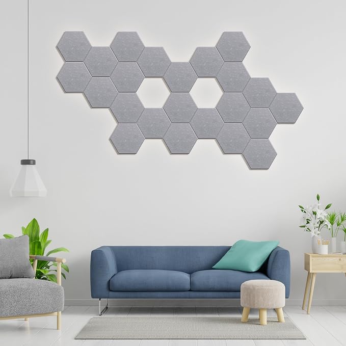 Hexagonal Acoustic Panels-12 Pack High-Density Sound Absorbing Panels - Image 5