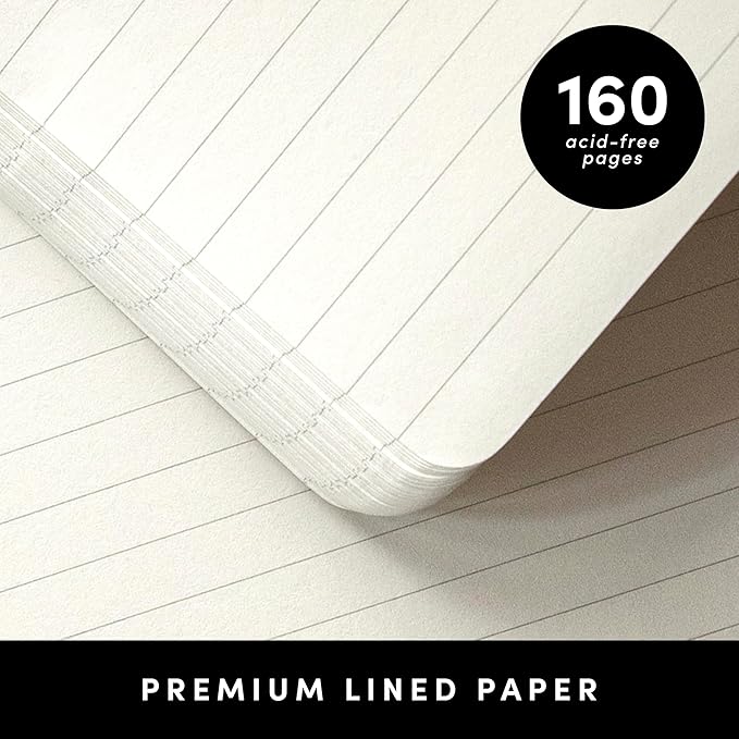 PAPERAGE Lined Spiral Journal Notebook, 3 Pack, 160 Pages, Medium 5.7 inches x - Image 4